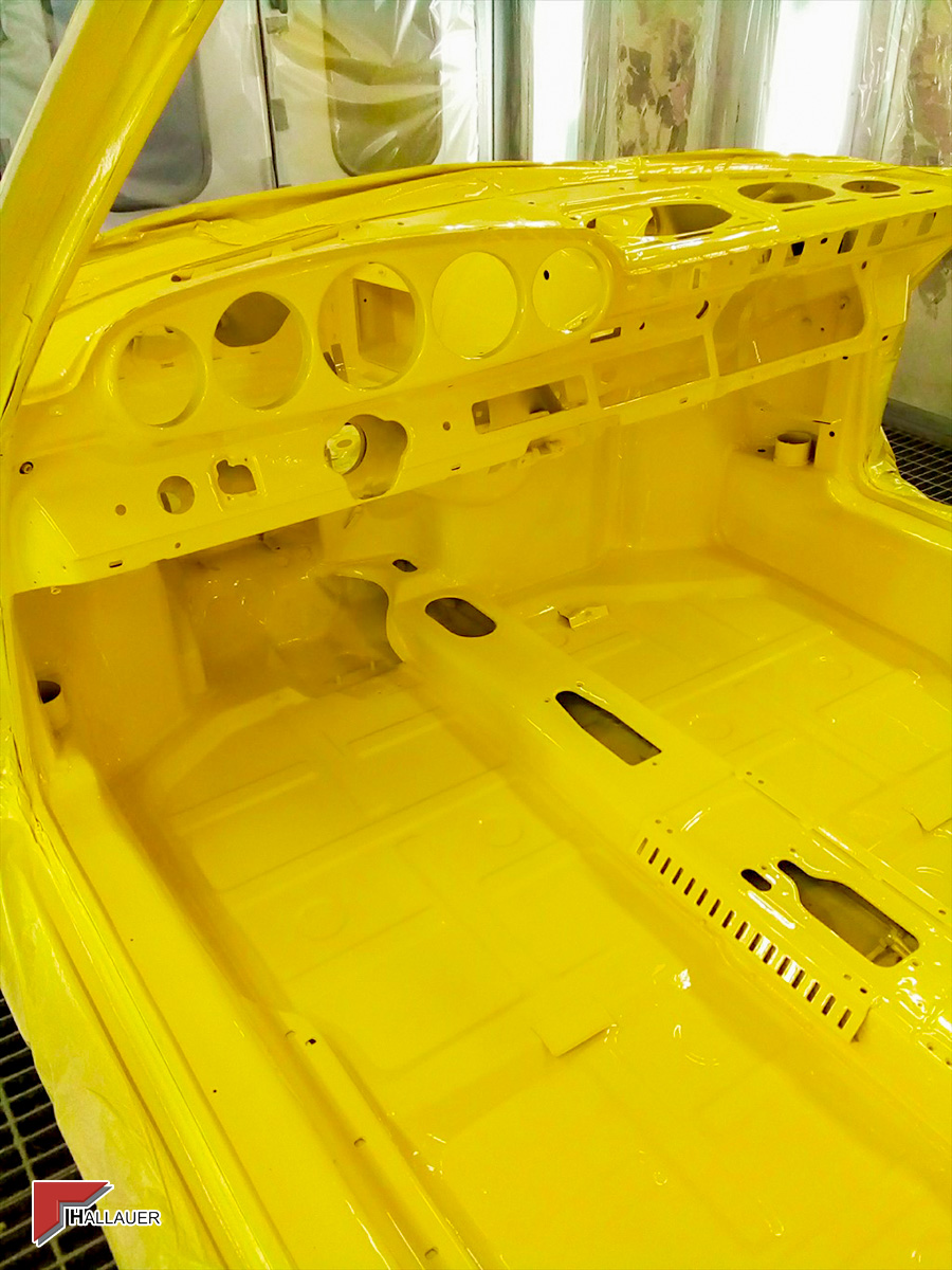 Restauration Porsche 911 gelb